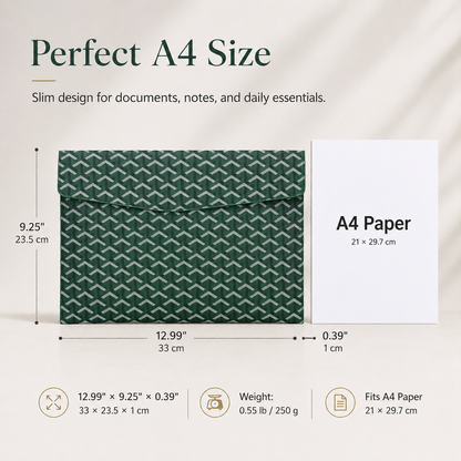 Chic PU Leather Laptop & Document Organizer