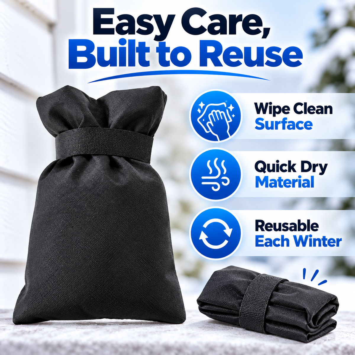 4-Pack Insulated Outdoor Faucet Covers for Winter