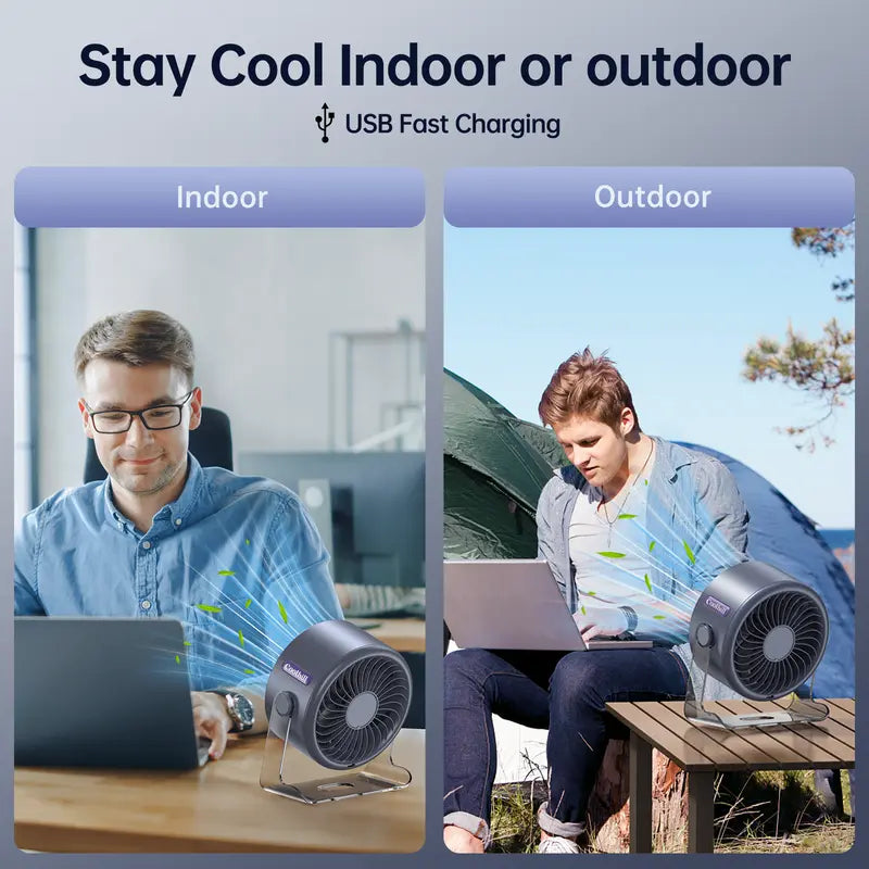 🍃 100-Speed Micro-Control | Portable Turbo Desk Fan with Digital Display 🌀