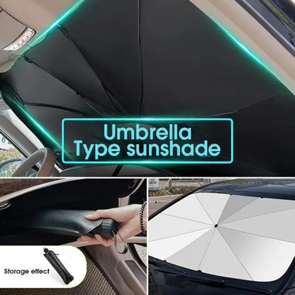 🔥 Reclaim Your Cool Drive: The 1-Second Pop-Up Titanium Car Windshield Umbrella That Defeats 99% UV Heat & Saves Your Leather! 🚗☀️