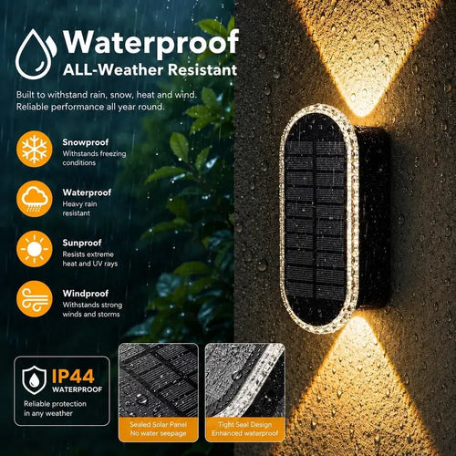 🏡 Light Up Your Home | Solar Up & Down Dual Lens Outdoor Wall & Fence Lights ✨