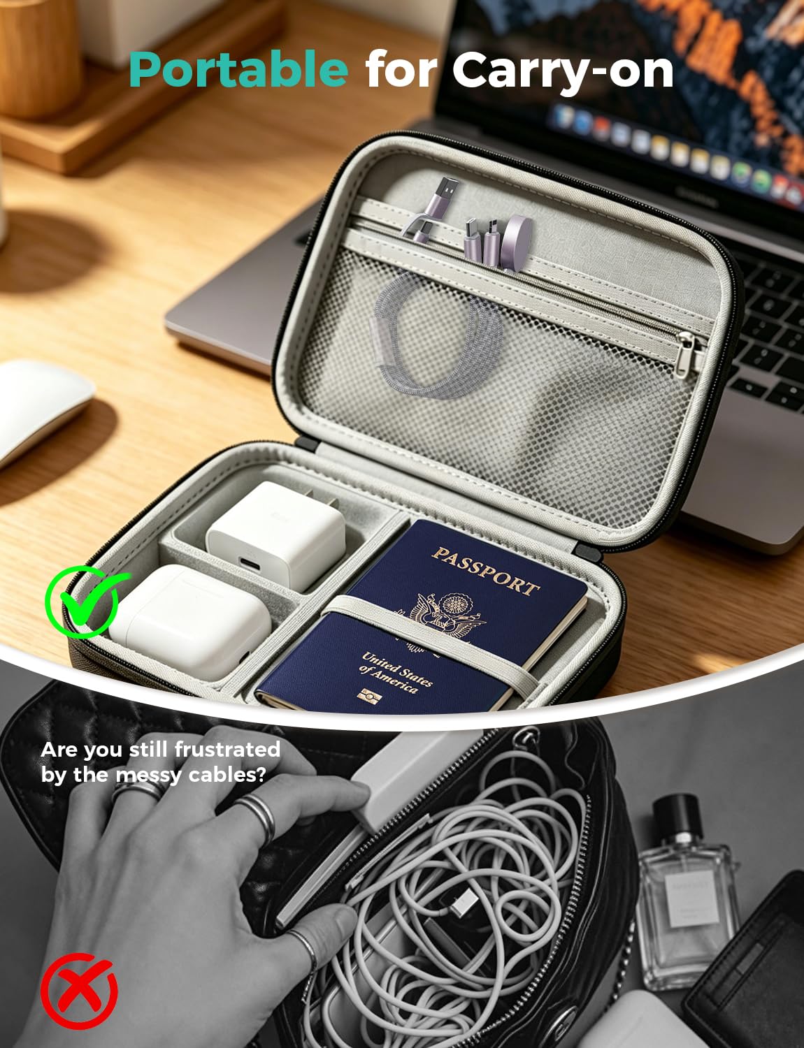 ⚡ Simplify Your Travel Gear | 3-in-2 Multi-Charging Cable with Apple Watch Magnetic Charger, Cruise & Camping Essential for iPhone & iWatch ✨