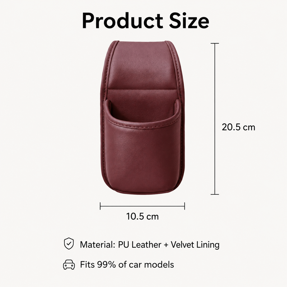 Leather Car Door Storage Pocket