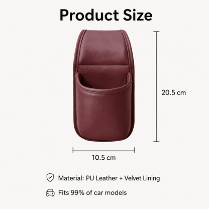 Leather Car Door Storage Pocket