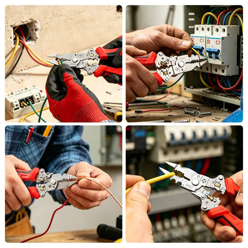 ⚡ Look Inside the Wire Before You Cut: The 2026 Intelligent Heavy-Duty Stripping Pliers with Built-In 12-250V Voltage Radar & Live Alarms! 🛠️🛡️