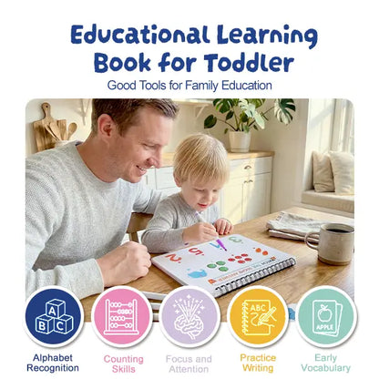 📚 Quiet Travel Genius | Montessori Busy Book with 30 Interactive Learning Activities, Bilingual Erasable Toddler Fine Motor Skills Toy ✨