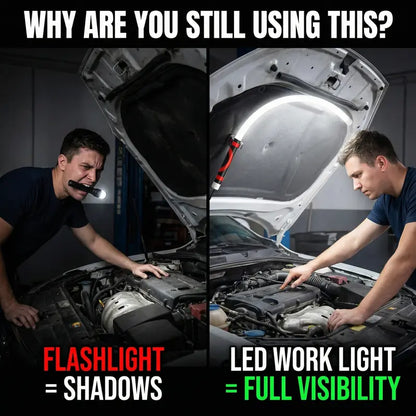 ⚡ Defeat the Darkness: The 24/7 Heavy-Duty 27" Bendable Magnetic LED Work Light That Goes Where Ordinary Flashlights Can't! 🛠️🔦