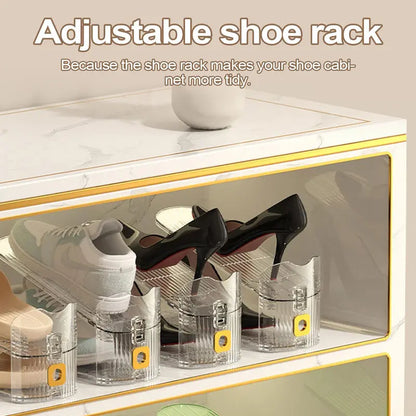 👠 Double Your Space | 2-Pack Clear Premium Shoe Slots & Stacker Organizers ✨
