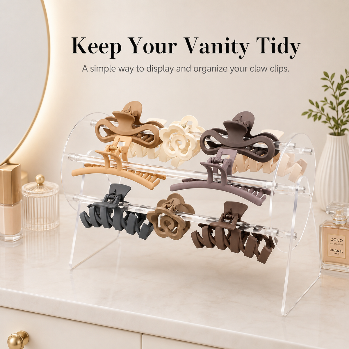 360-degree rotating gripper storage rack