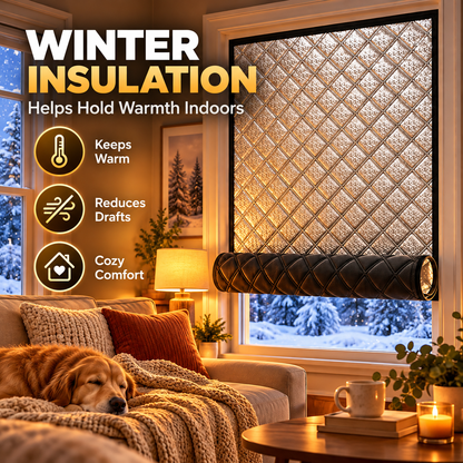 Insulated Blackout Window Cover – Roll-Up Privacy Shade