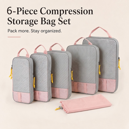 6-piece compression storage bag set