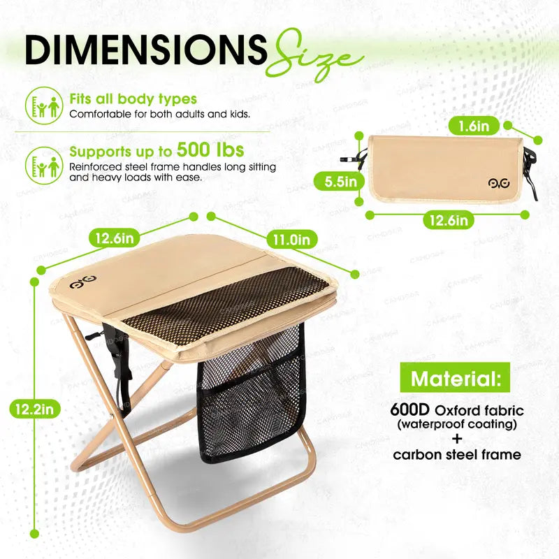 🎒 Feather-Light, Steel-Strong: The 1.5 lbs Folding Chair That Safely Holds Up to 400 lbs! 🏕️🔥