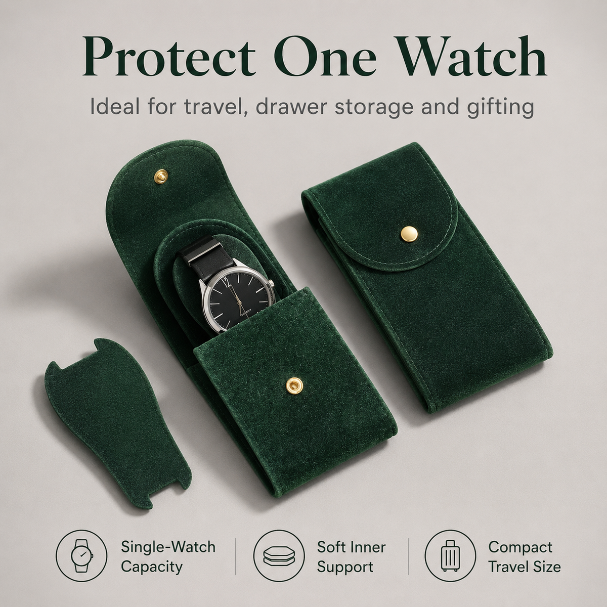 Velvet Watch Travel Pouch