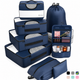 🎒Daily Decluttering | Portable 8-Piece Multifunctional Foldable Storage Bag and Travel Organizer Set ✨