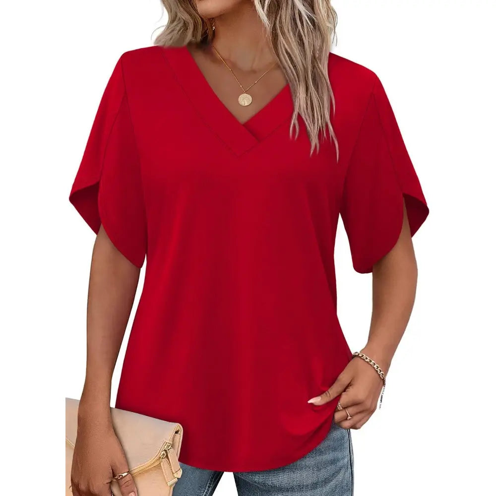 👚💖Effortless Elegance: The Viral Petal-Sleeve Blouse That Complements Every Silhouette!