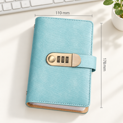 A6 Cash Savings Binder with 3-Digit Combination Lock