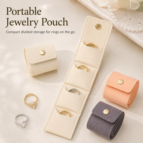 Portable Divided Jewelry Pouch