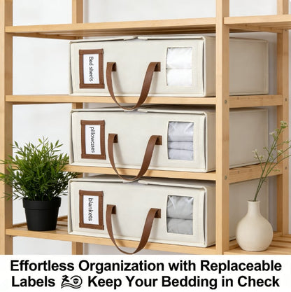 🛏️✨Foldable Sheet Storage Set – Keep Your Bedding Organized and Neat