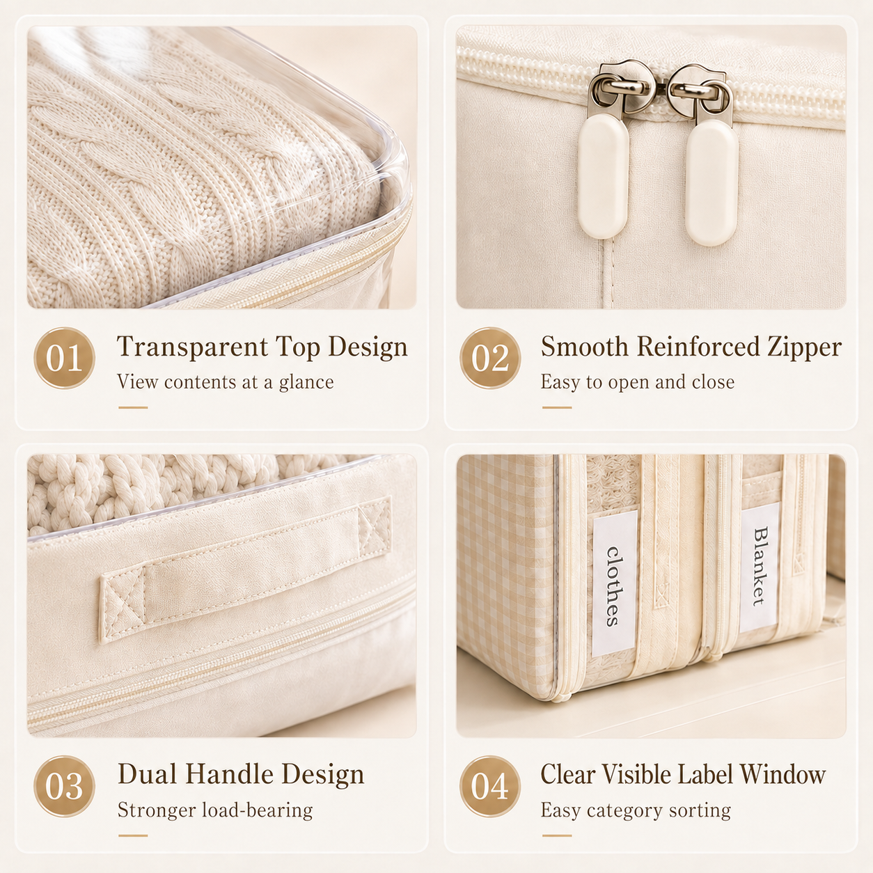 Large Capacity Transparent Quilt Storage Bag