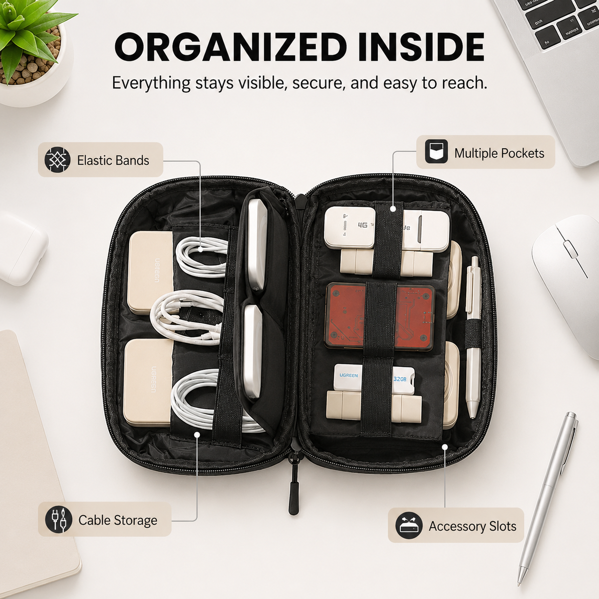 Digital Tech Organizer Bag ✨ Keep All Your Tech Essentials Neat & Ready