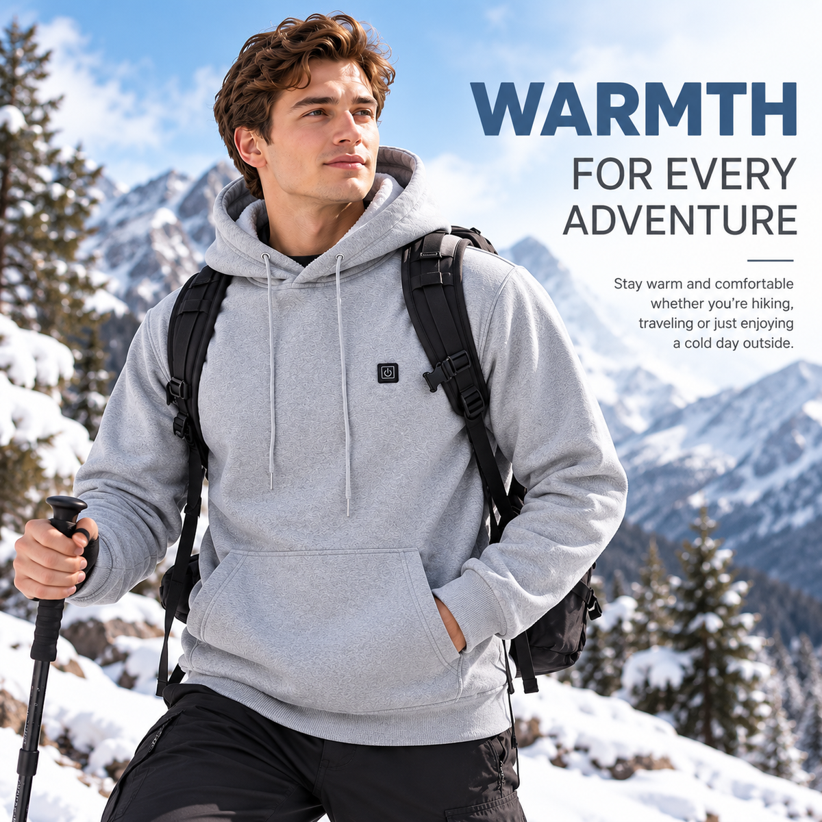 5-Zone Heated Hoodie with Adjustable Temperature
