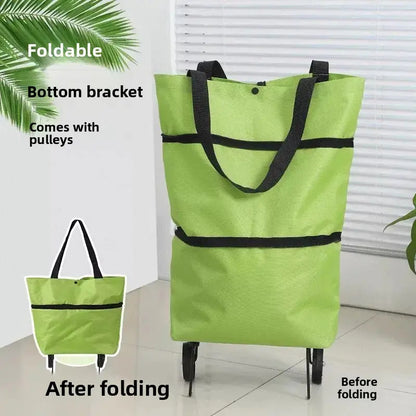🛒 Heavy Lifting Made Easy | Portable Foldable Grocery Shopping Trolley, Lightweight Folding Cart with Smooth Wheels for Home & Delivery ✨