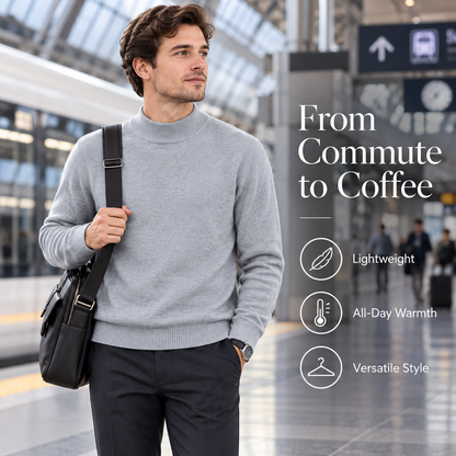 Men’s Classic Mock Neck Knit Sweater