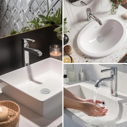 🚰 Zero-Clog Mastery | Upgraded 3-in-1 Universal Pop-Up Bathroom Sink Drain Stopper with Removable Hair Catcher Basket 🛠️