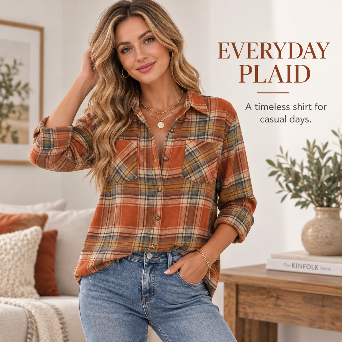 Easy Layer Plaid Shirt – Relaxed Fit Fall Shacket