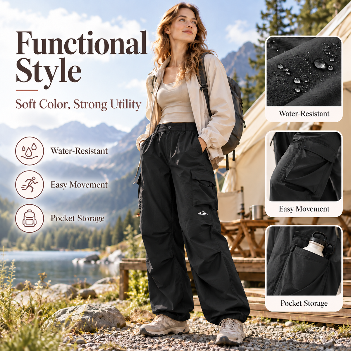 Unisex Water-Resistant Quick-Dry Hiking Pants