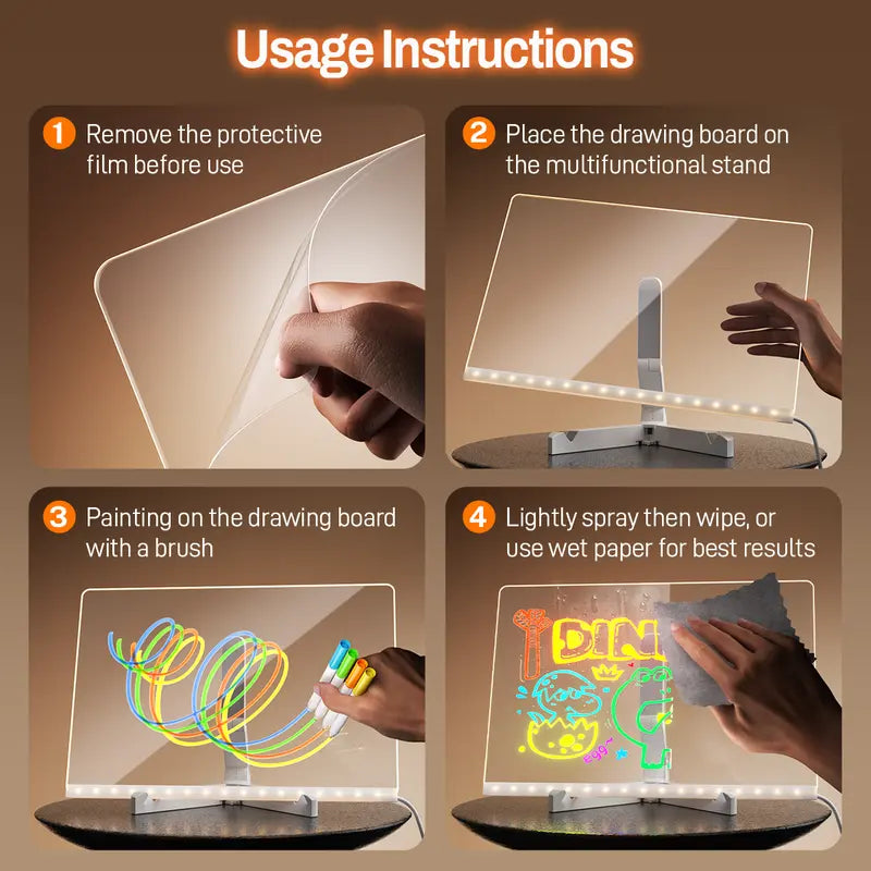 🌈 Spark Creativity, Not Screentime: The LED Neon Drawing Board Your Kids Will Be Obsessed With! ✨🎁