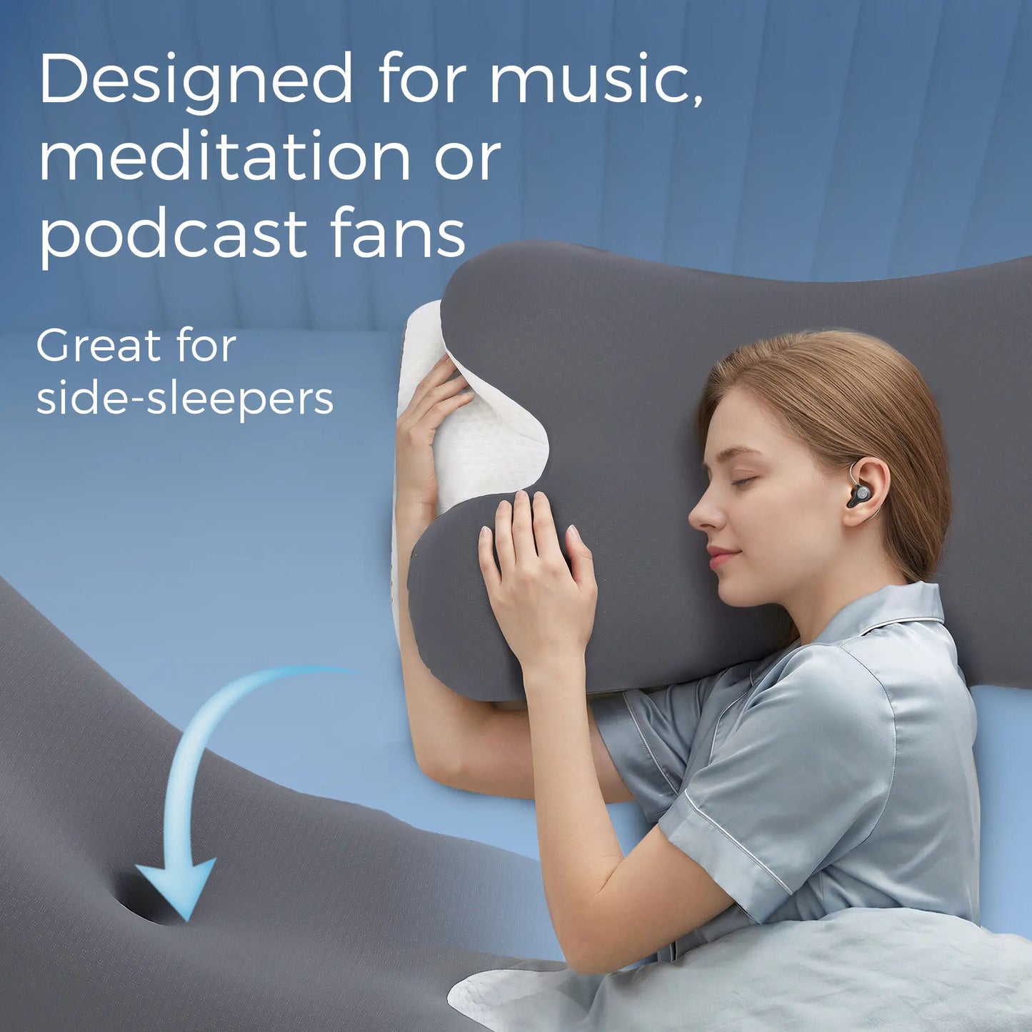 💤 Say Goodbye to Neck Pain | Cooling Memory Foam Neck Pillow, Adjustable Ergonomic Cervical Support Pillow for Sleep & Travel ✨