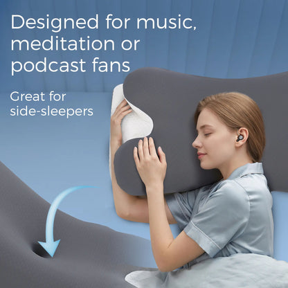 💤 Say Goodbye to Neck Pain | Cooling Memory Foam Neck Pillow, Adjustable Ergonomic Cervical Support Pillow for Sleep & Travel ✨