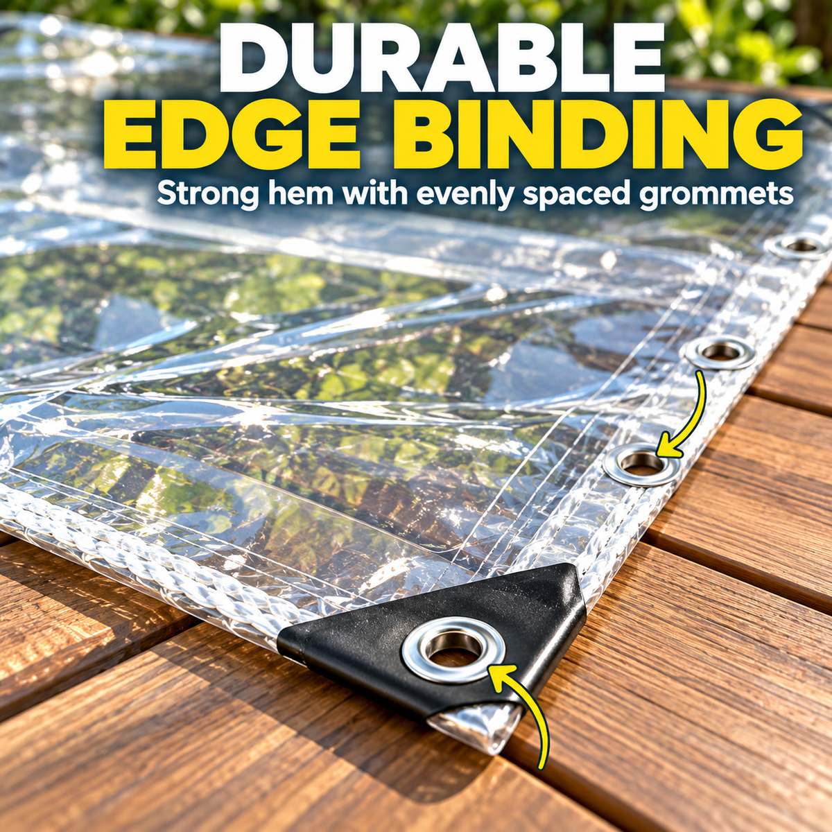 Clear Waterproof Tarp with Reinforced Grommets