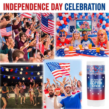 ⚡ Born to Sparkle: The Ultimate 4th of July Red, White & Blue Glitter Stick That Puts a Fest in Every Party! ✨