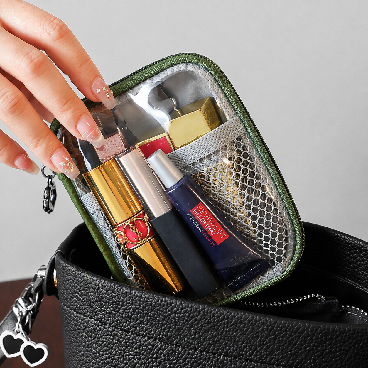 💄2-Pack Mini Makeup Bags with Compartments ✨