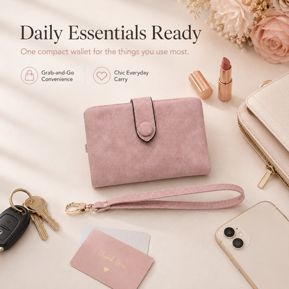 Compact Wristlet Wallet — Chic, Simple & Easy to Carry