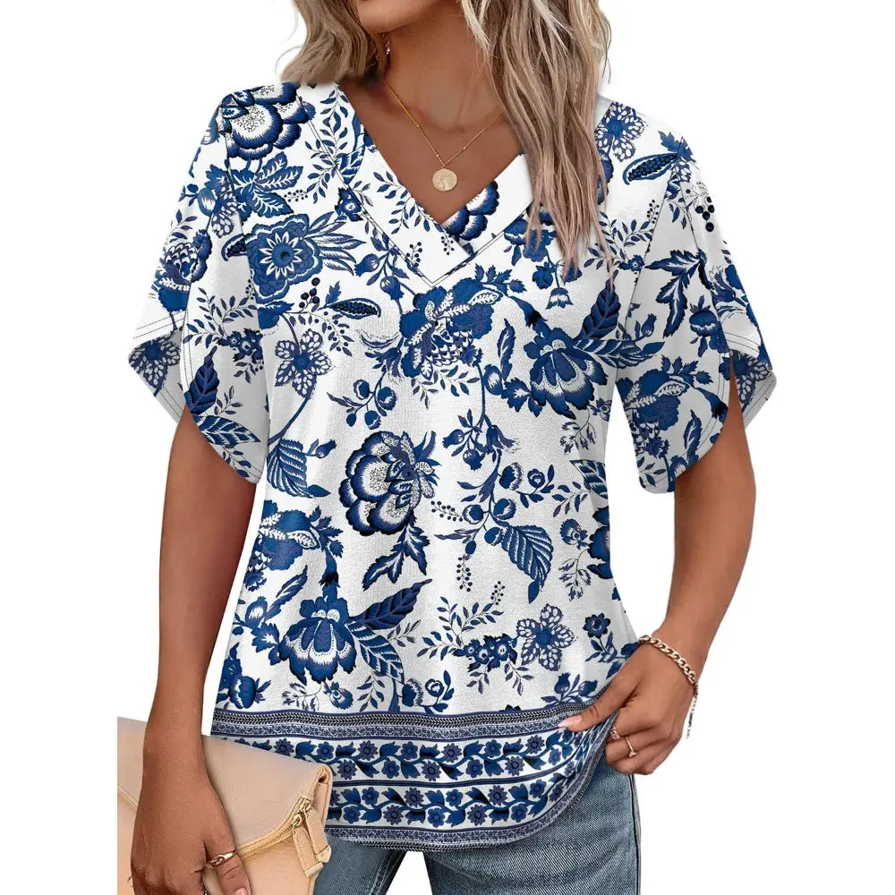 👚💖Effortless Elegance: The Viral Petal-Sleeve Blouse That Complements Every Silhouette!
