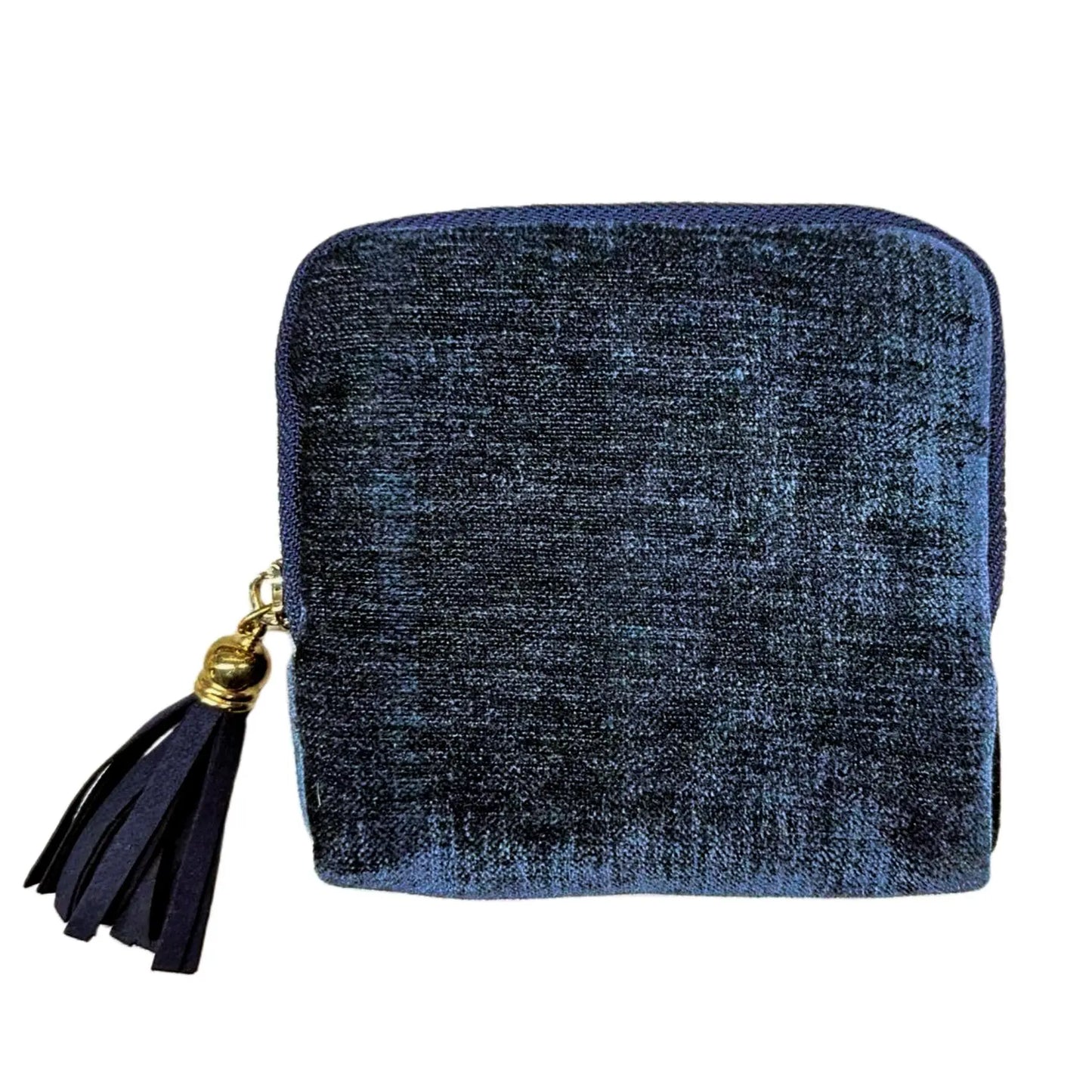 💎 Tangled Chains No More | Portable Travel Jewelry Zippered Pocket Case, 5-Compartment Velvet Satin Lining Organizer with Tassel Zipper ✨
