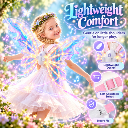 Kids’ Light-Up Moving Butterfly Wings with Music
