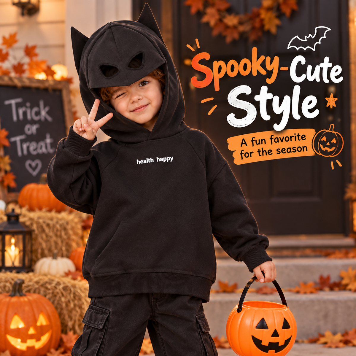 Kids' Bat Ear Hoodie