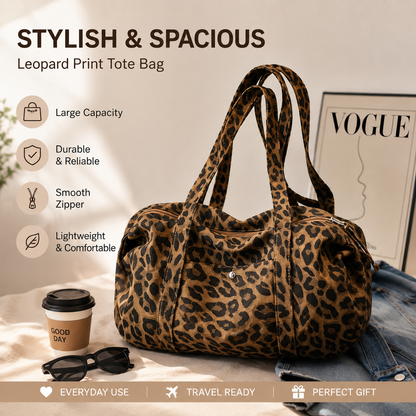 🐆 Leopard Print Travel Bag | Stylish & Spacious ✈️