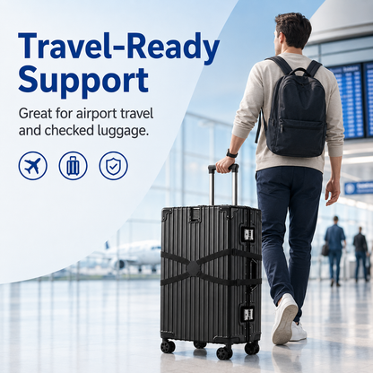 Figure-8 safety luggage straps