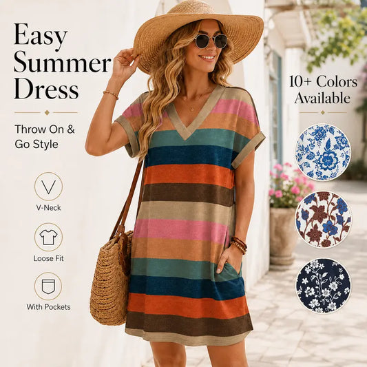 🔥 The Anti-Sack Dress: The Ultra-Flattering T-Shirt Dress That Snatches Your Waist and Transitions from Beach to Weddings Flawlessly! 👑✨
