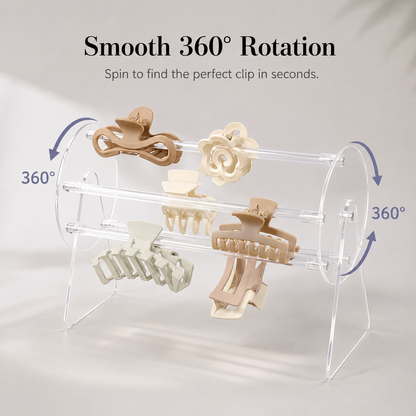 360-degree rotating gripper storage rack