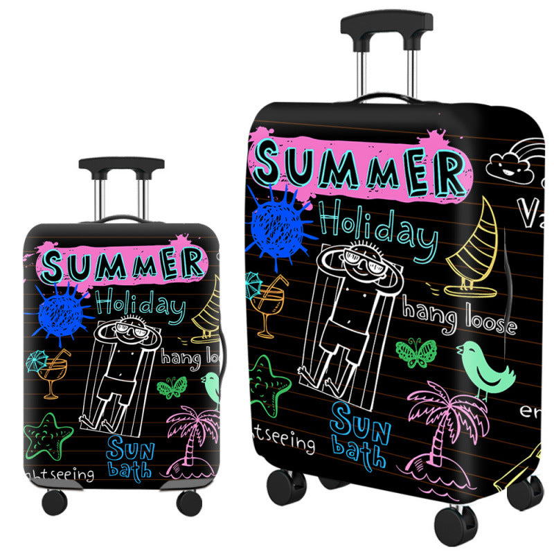 ✈️ Spot Your Bag Instantly | Fashion Cat Print Travel Luggage Cover Protector Anti-Scratch High-Elastic Suitcase Skin 🧳