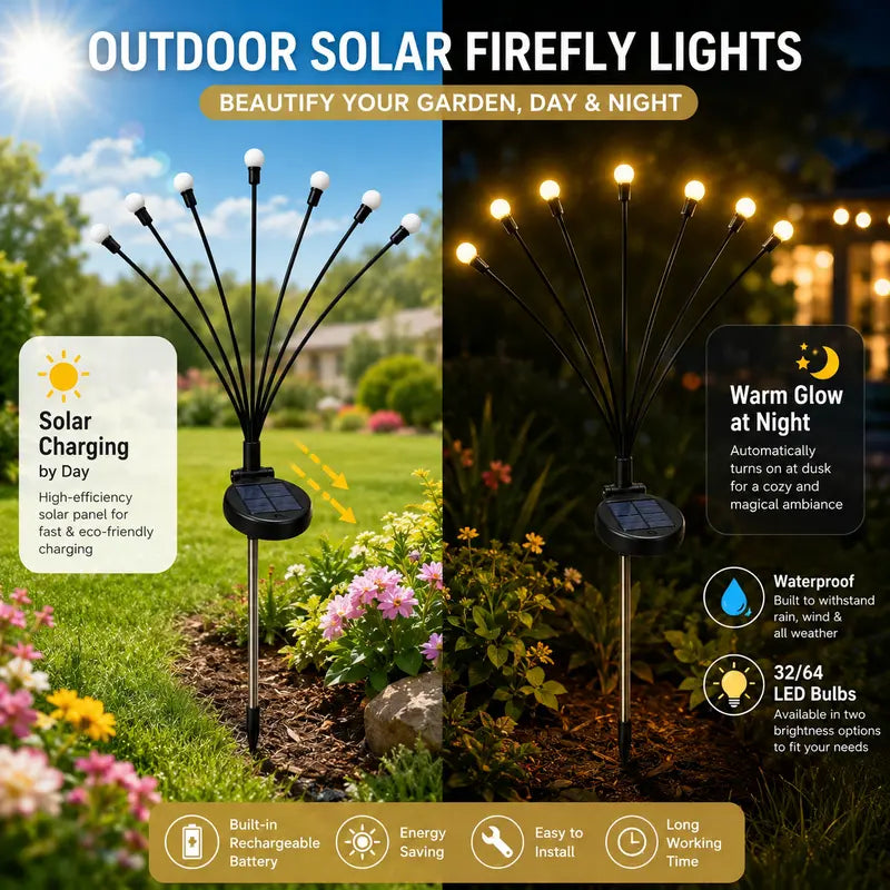 🔮 Bring Your Garden to Life: The Magical Solar Firefly Lights That Sway in the Breeze Like Real Fireflies! 🌟🏡