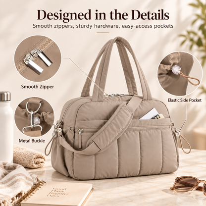 Large Capacity Travel Tote Bag with Wet & Dry Compartment