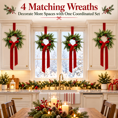 Upside-Down Christmas Wreath – Elegant Holiday Door Decoration