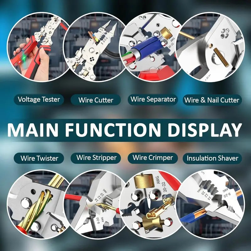 ⚡ Look Inside the Wire Before You Cut: The 2026 Intelligent Heavy-Duty Stripping Pliers with Built-In 12-250V Voltage Radar & Live Alarms! 🛠️🛡️